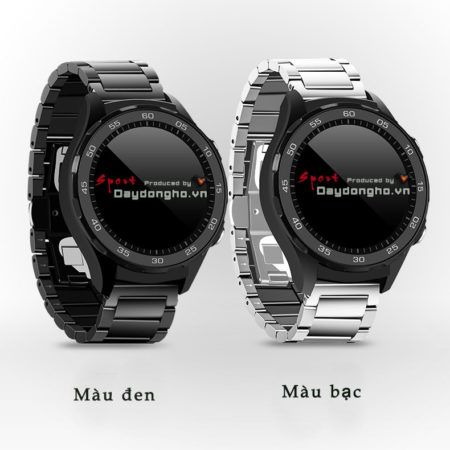 thay day kim loai cho huawei watch 2 mau den va bac