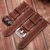 thay dây đồng hồ da bò lộn màu nâu