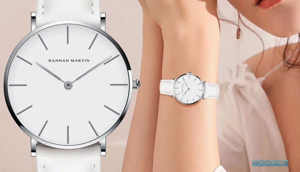 Cách làm sạch dây da đồng hồ màu trắng