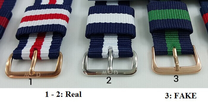 Dây da đồng hồ daniel wellington fake