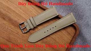Dây đồng hồ da bò handmade
