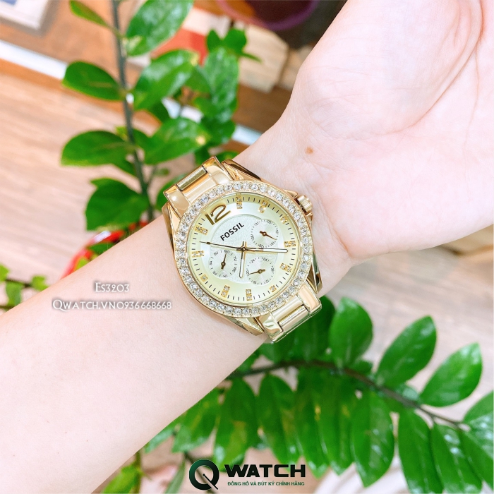 đồng hồ fossil dây kim loại