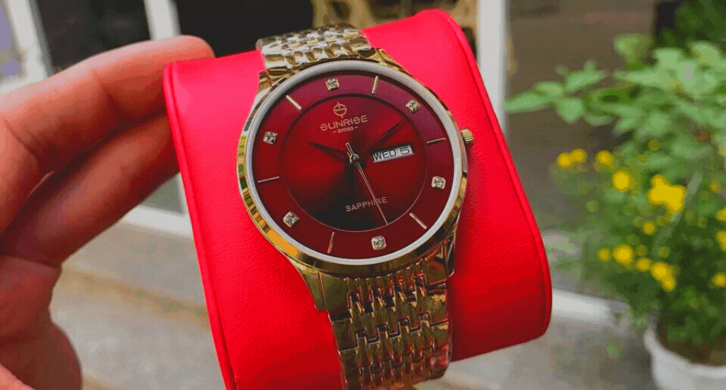 đồng hồ nam màu đỏ